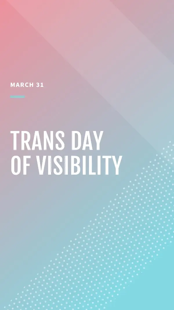 Honoring trans visibility pink modern-geometric-&-linear