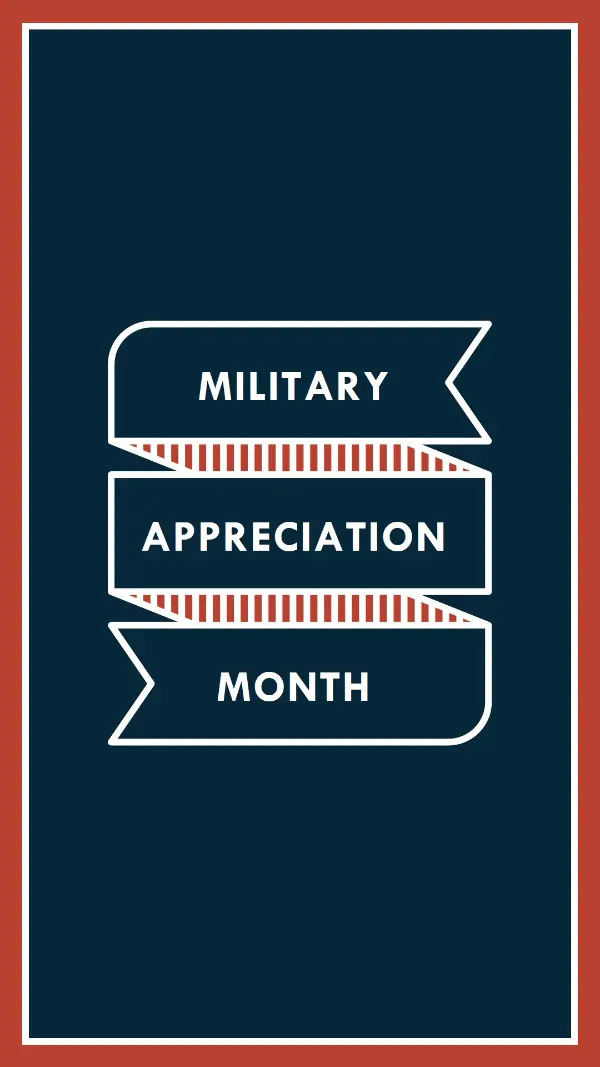 Celebrating Military Appreciation Month blue modern-simple