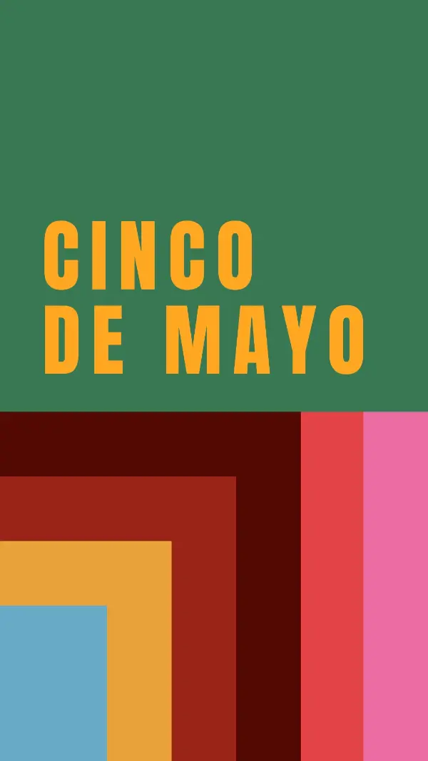 Celebrating Cinco de Mayo green modern-color-block