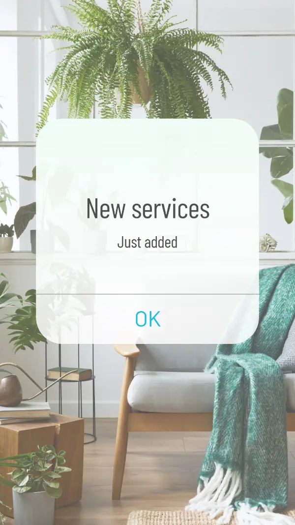 Service notification white modern-simple