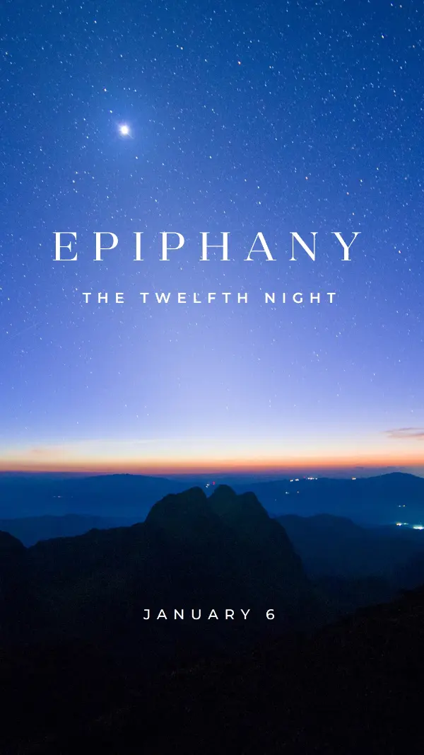 Celebrating Epiphany blue modern-simple