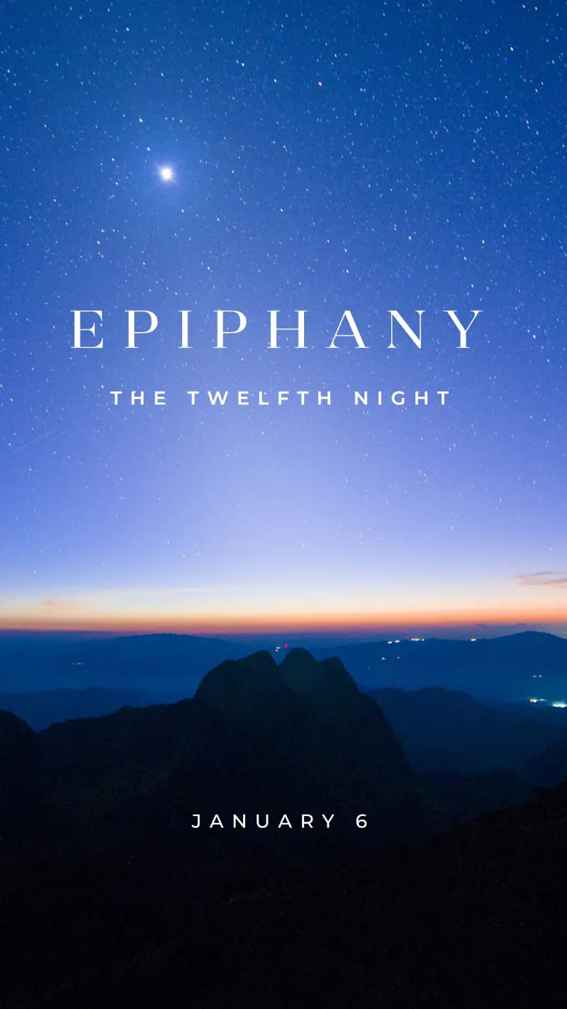 Celebrating Epiphany blue modern-simple