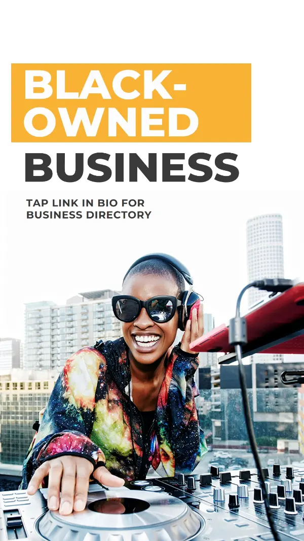 Celebrate Black-owned businesses white modern-bold