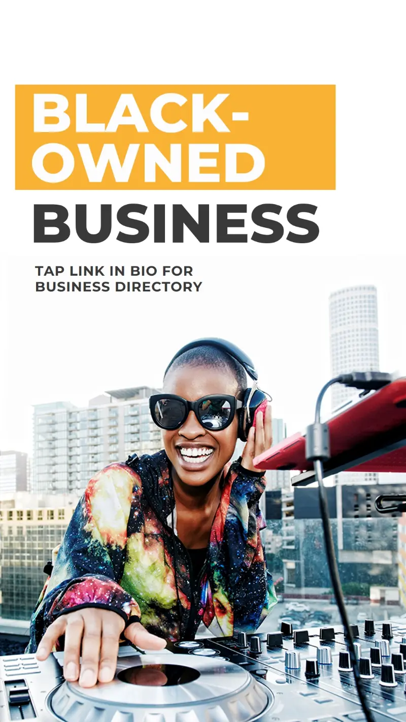 Celebrate Black-owned businesses white modern-bold