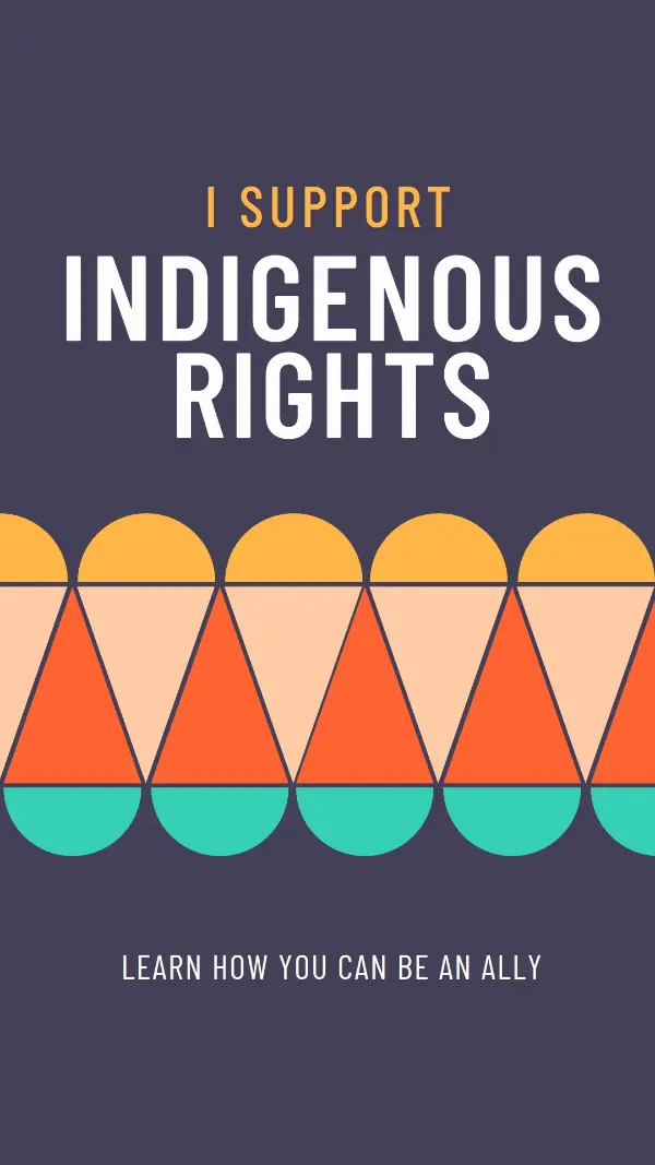 Support Indigenous rights blue modern-color-block