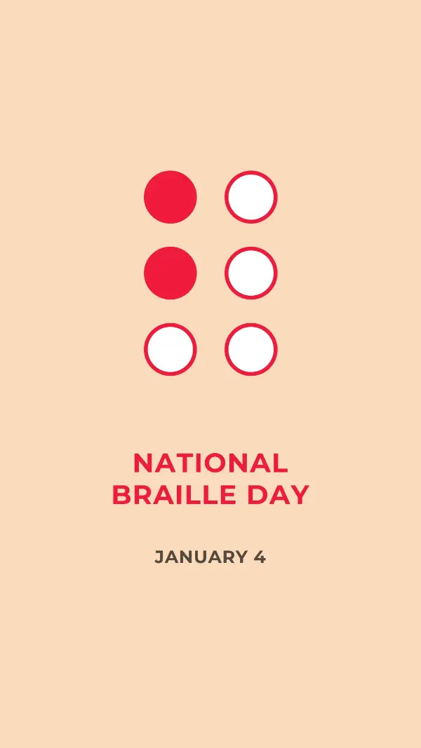 Celebrating Braille Day yellow modern-bold