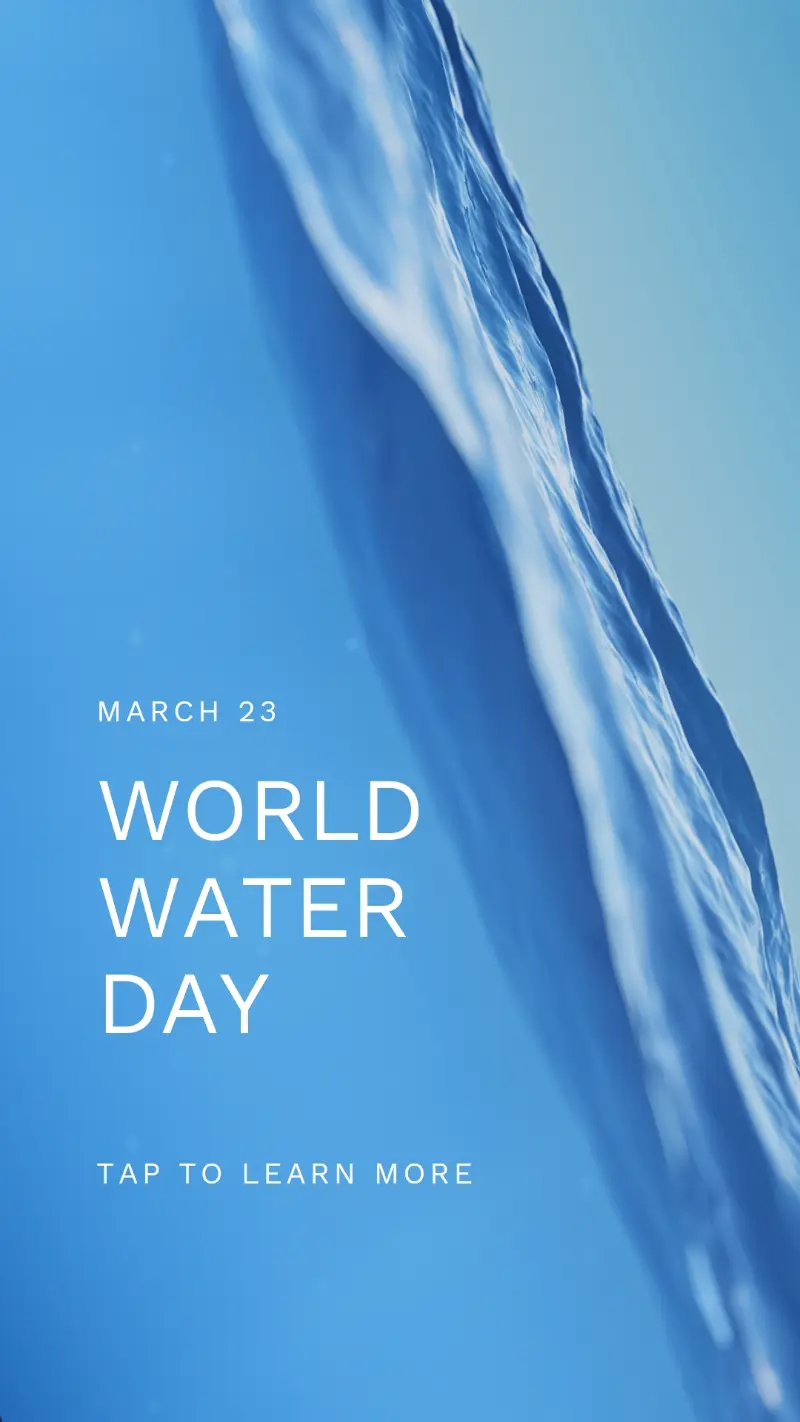 World Water Day blue modern-simple