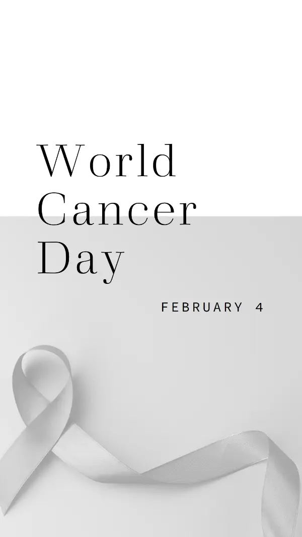 Observing World Cancer Day gray modern-simple