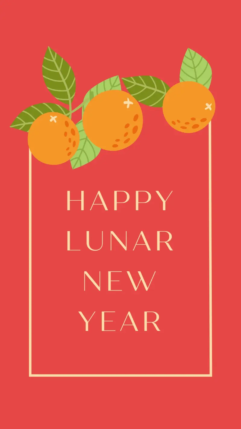 Cheer for Lunar New Year red modern-simple