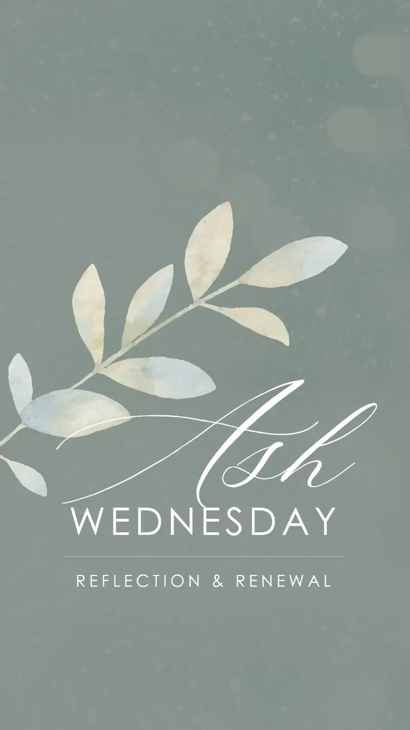 Celebrating Ash Wednesday gray modern-simple