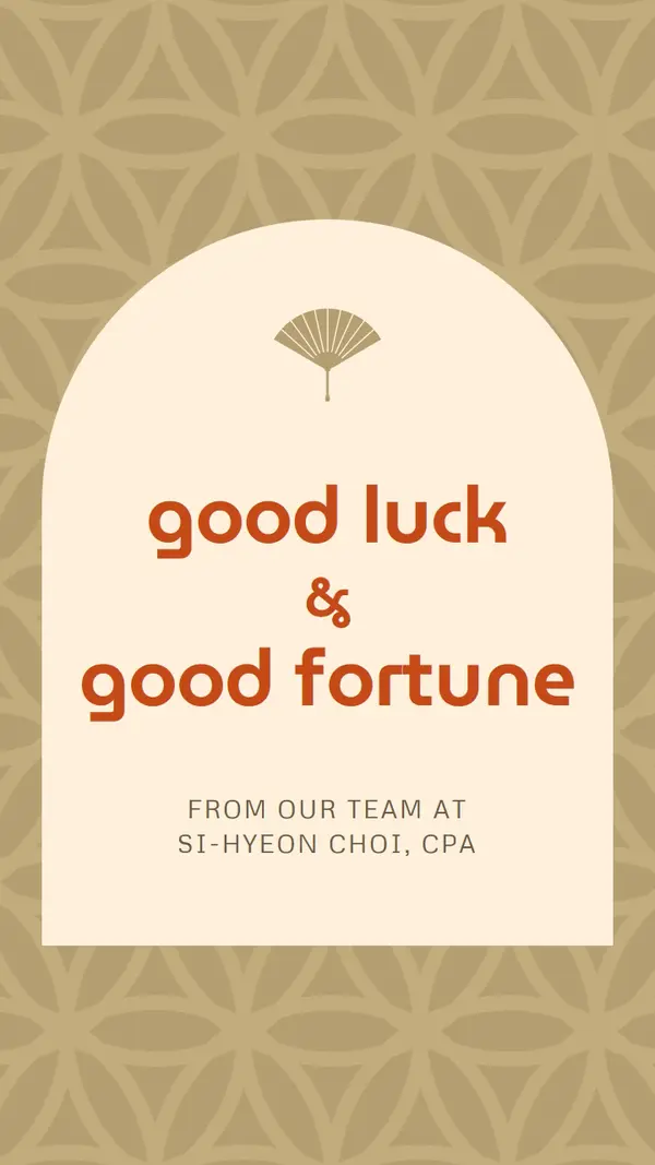 Good luck and good fortune