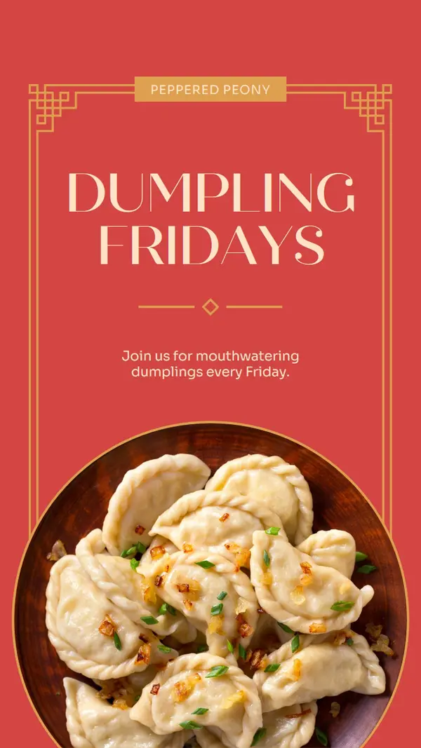 Join us for dumplings every Friday