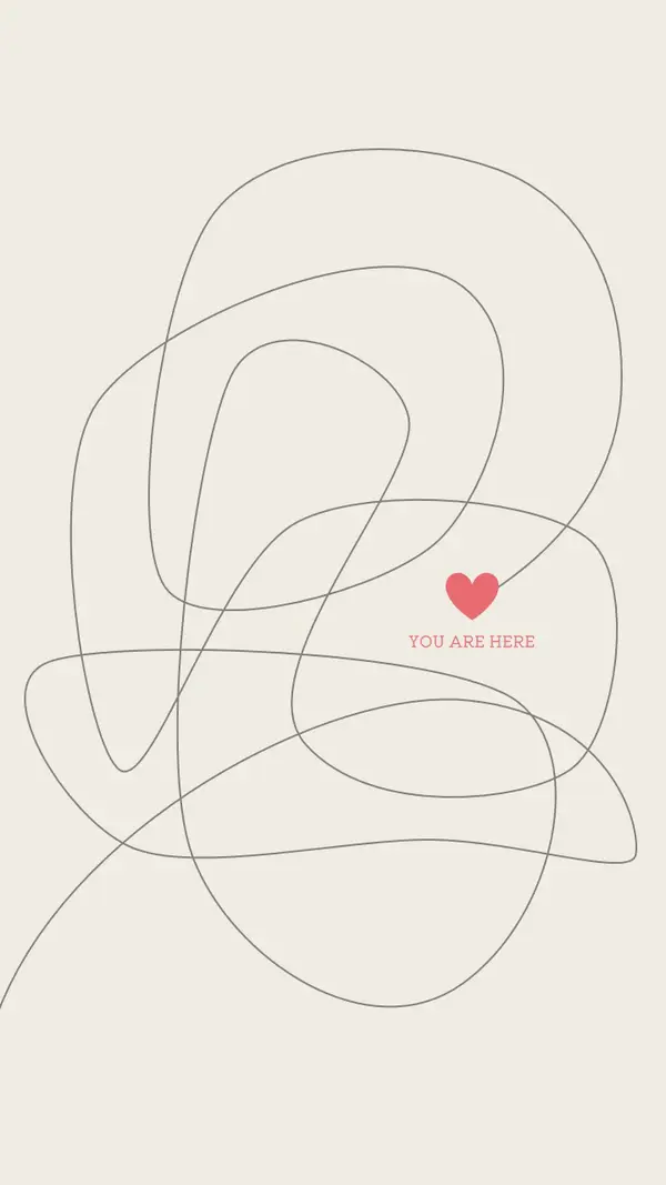 The way to love is hard gray simple, minimal, line, graphic, linear, neutral