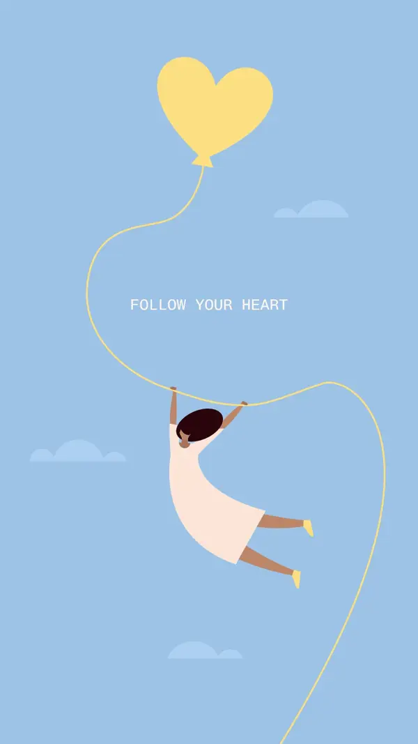 Follow your heart Blue