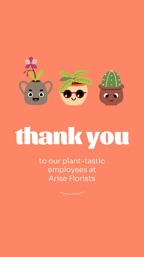 Thank you card for the employees