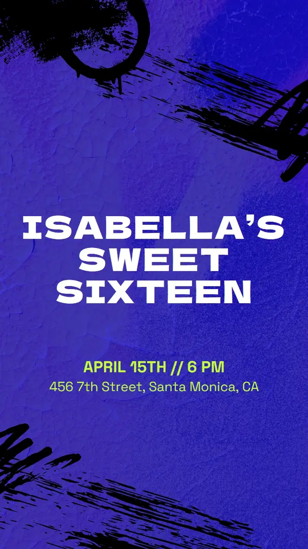 Sweet sixteen invitation