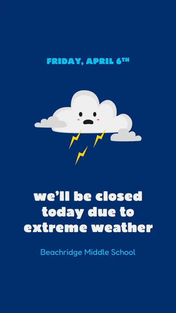 Extreme weather announcement