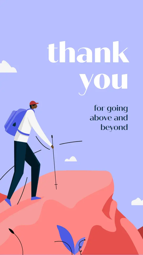 Thank you card to employee
