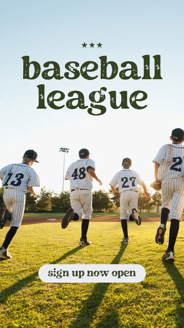 Baseball league now open