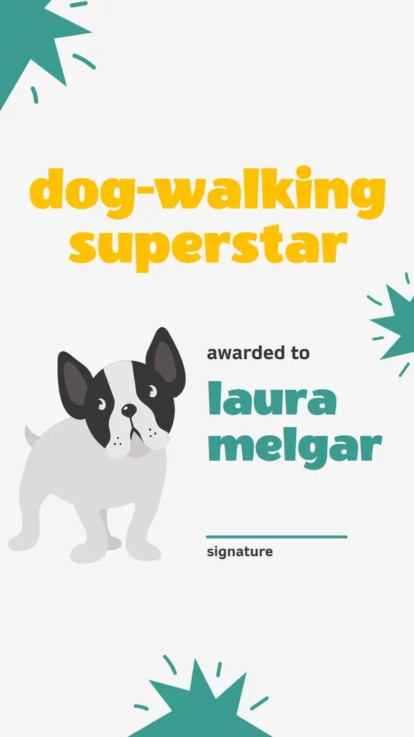 Dog walking superstar