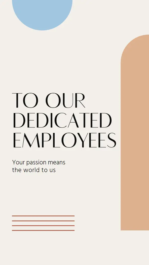 Thank you card for employees