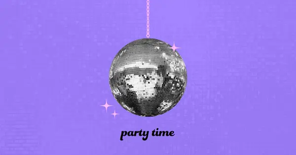 Party on every occasion purple simple, collage, disco, fun, playful, photo