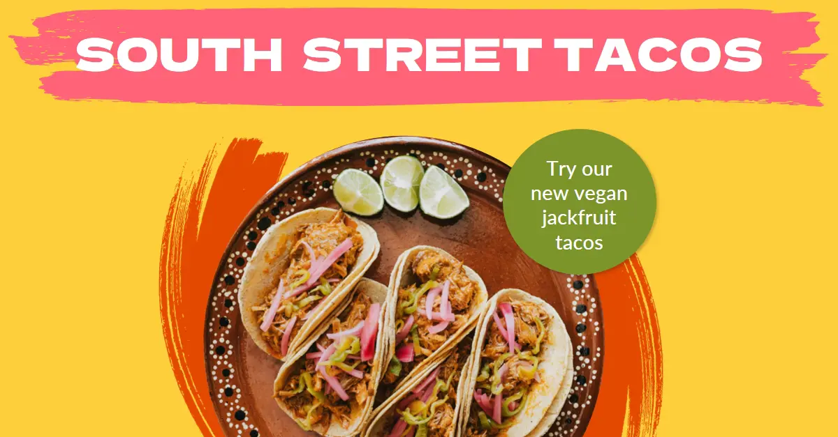 Try our new vegan tacos