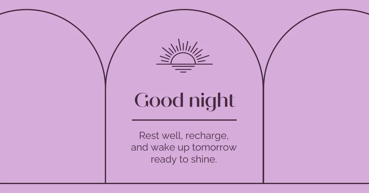 Rest well and recharge