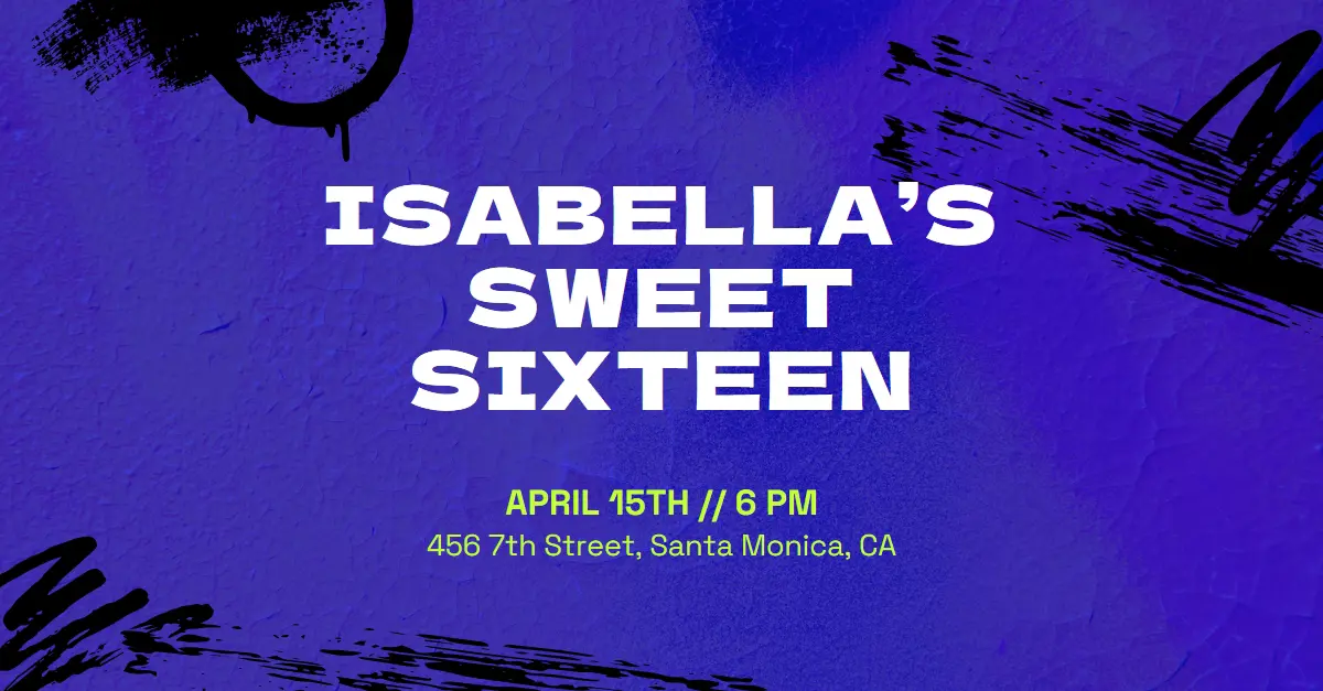 Sweet sixteen invitation