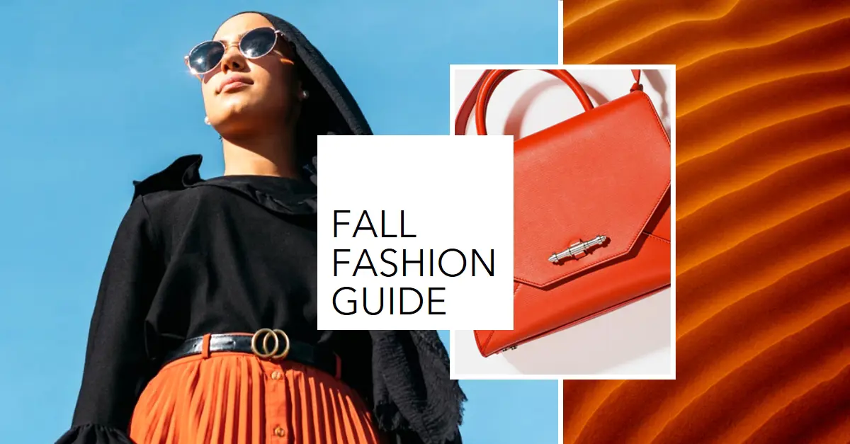 Fall fashion guide orange modern, bold, collage