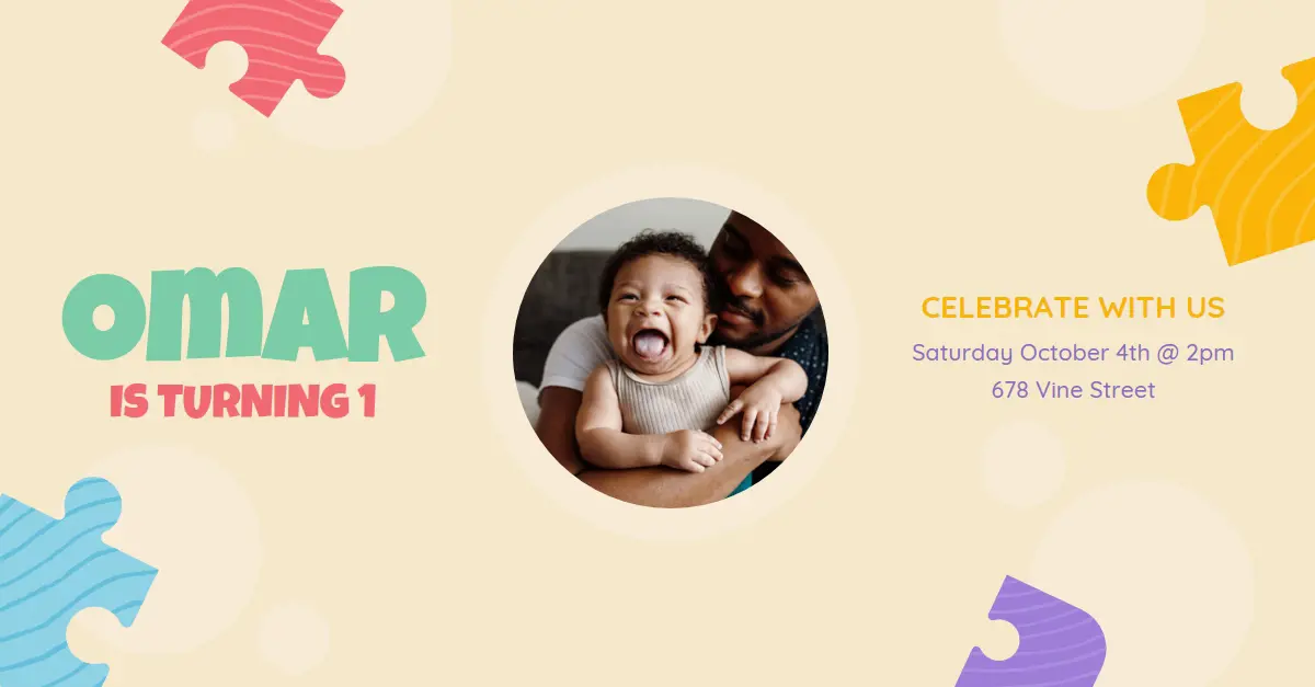 First birthday invitation