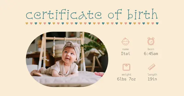 Certificate of birth