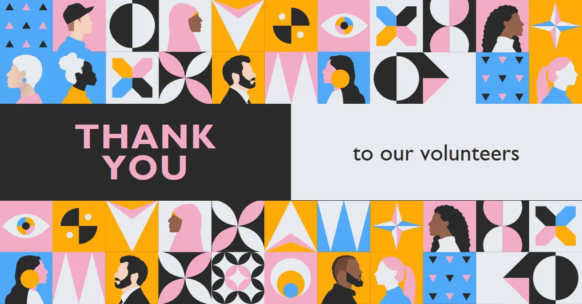 Thank you card to volunteers