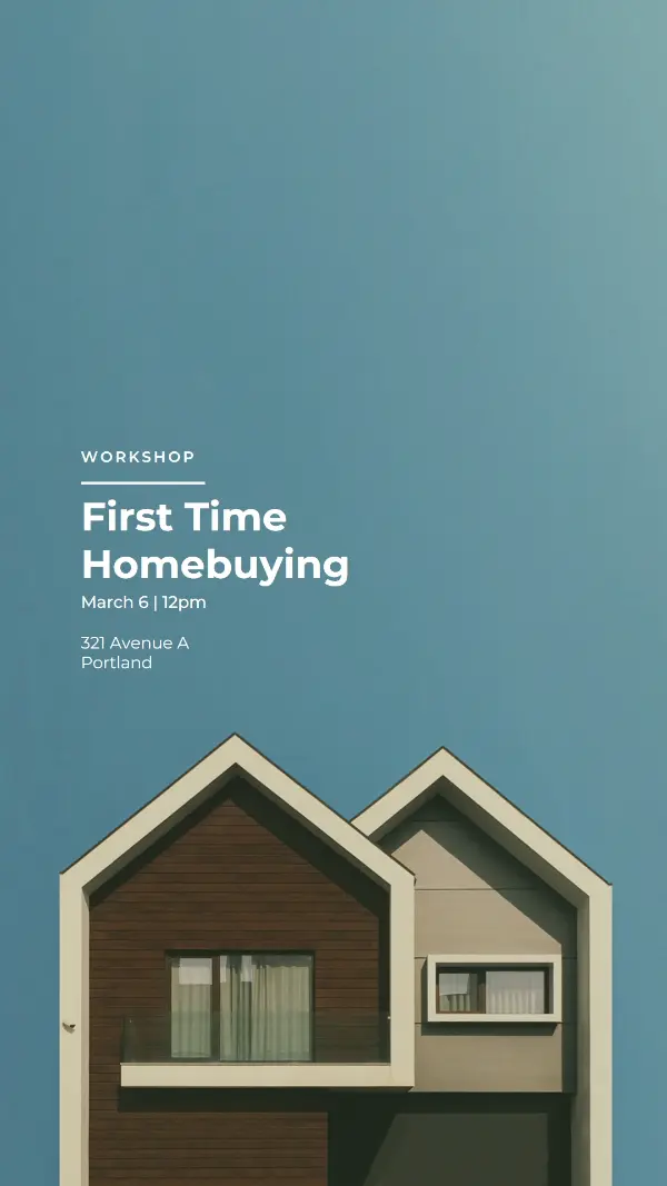First home workshop blue modern-simple