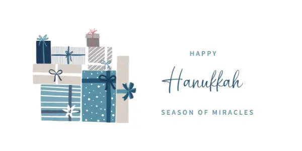 Have a blessed Hanukkah white whimsical-color-block