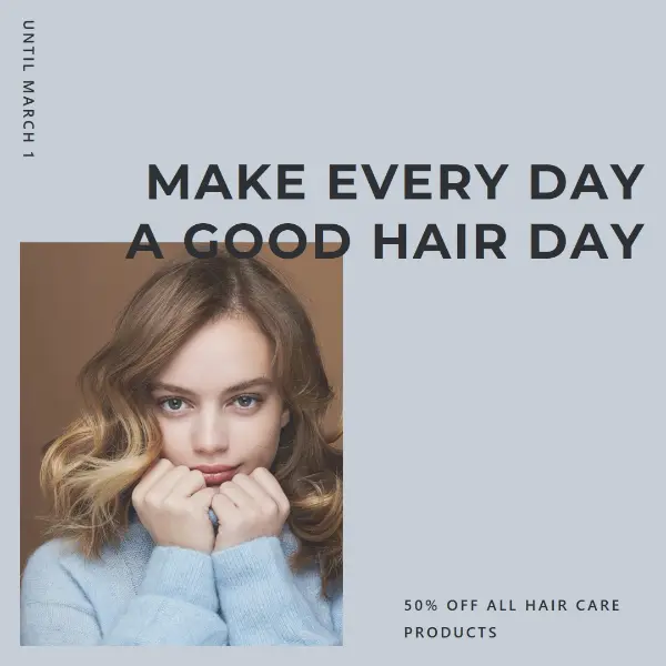 Good hair day blue modern-simple