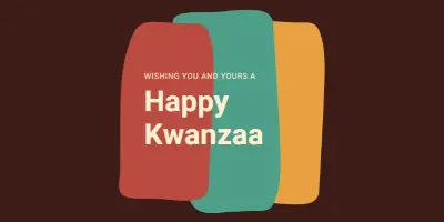 Celebrate Kwanzaa brown modern-color-block