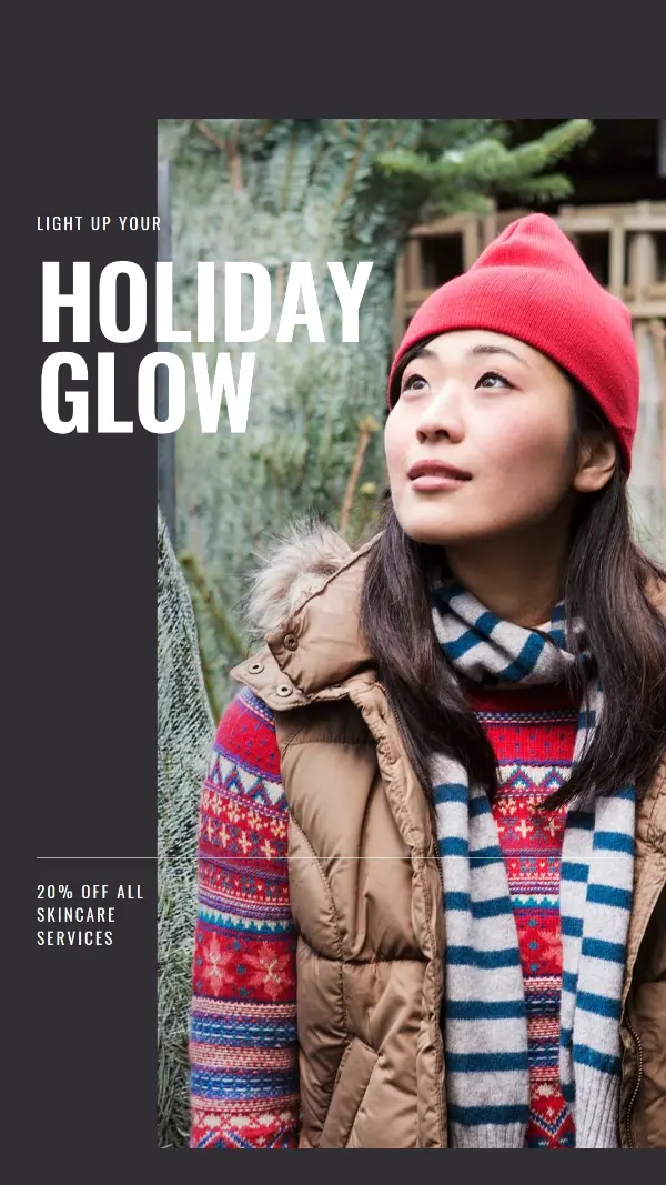 Holiday glow black modern-simple