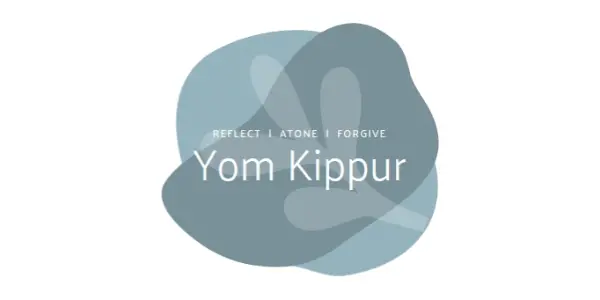 Yom Kippur wishes white organic-simple