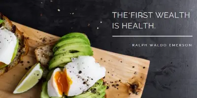 Health is wealth black modern-simple