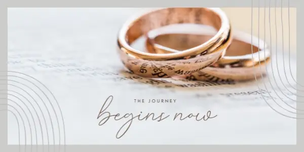 The journey begins gray organic-simple