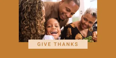 Give thanks brown modern-simple