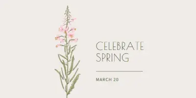 Celebrate spring white vintage-botanical