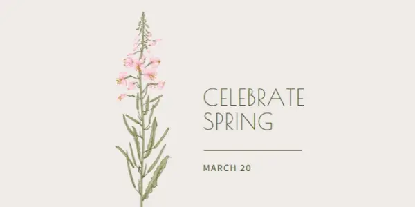 Celebrate spring white vintage-botanical