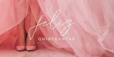 Quinceanera colores pink modern-simple