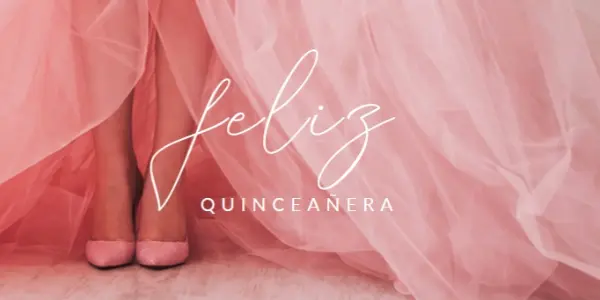 Quinceanera colores pink modern-simple