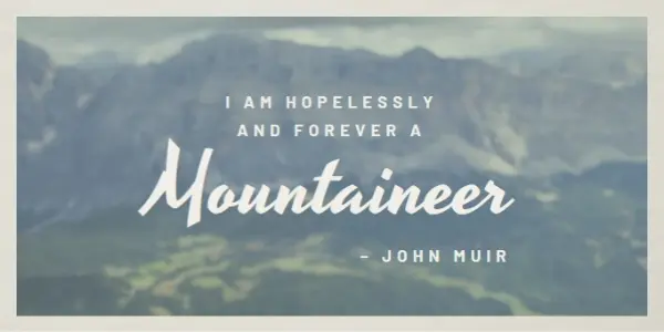 Mountains are calling blue vintage-retro