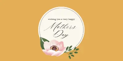 Happy Mum's Day orange vintage-botanical