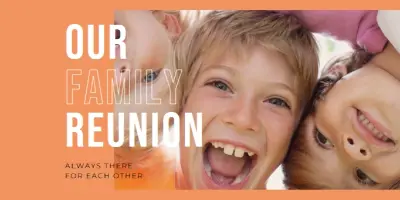 Family fun orange modern-bold