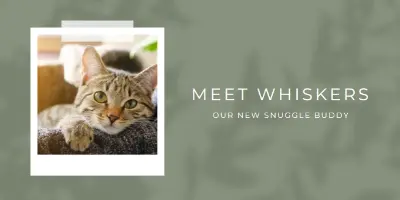 Purr-fect introduction green modern-simple